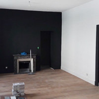 Maison individuelle extension chambre peinture